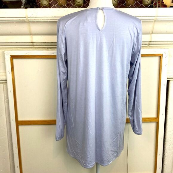 Eileen Fisher NWT periwinkle stretchy tunic side vents Runs big - Picture 2 of 10